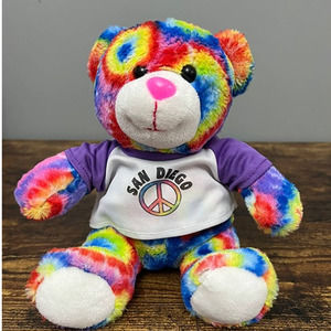 Peace Pals Rainbow‎ Pride Tie-Dye San Diego Teddy Bear Plush